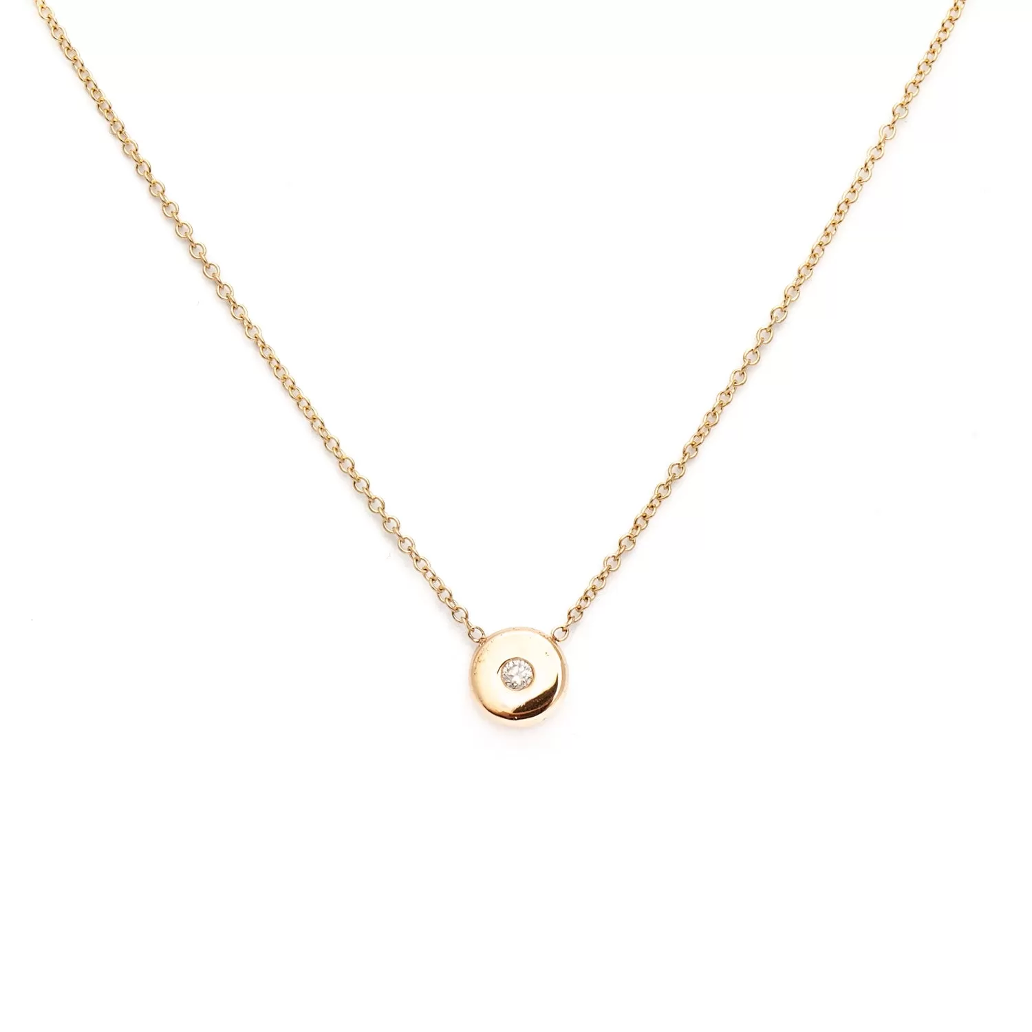 Gold Nugget Diamond Necklace