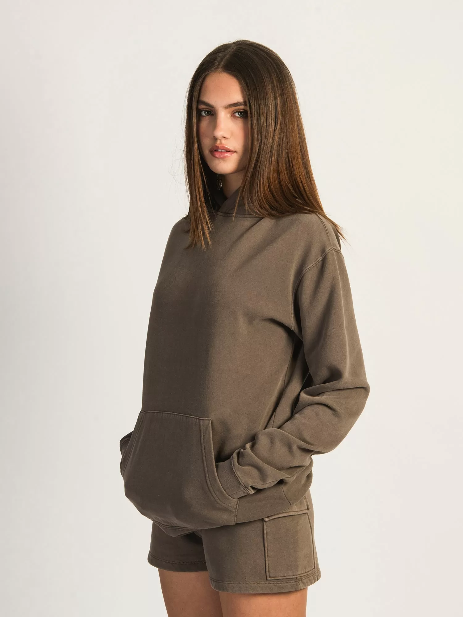 HARLOW HARLEY OVERSIZED HOODIE - MUSHROOM