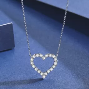 Heart Pendant Necklace in Sterling Silver