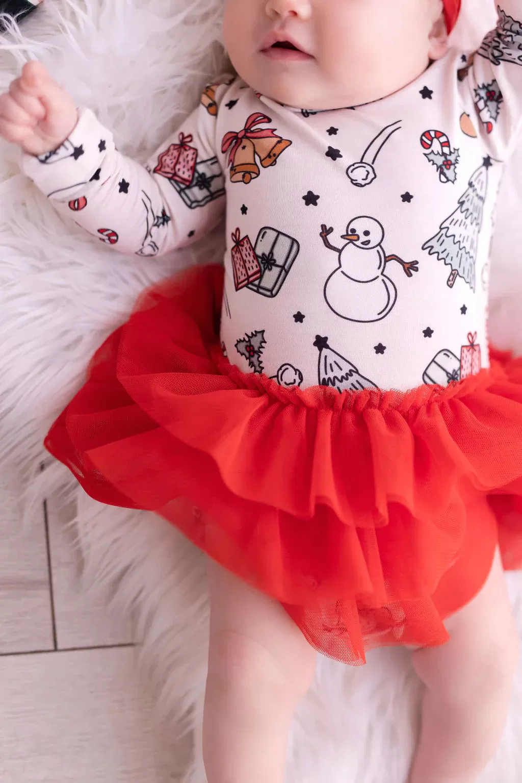 In My Jammers - Holly Jolly Tutu Bodysuit LAST ONE 3T