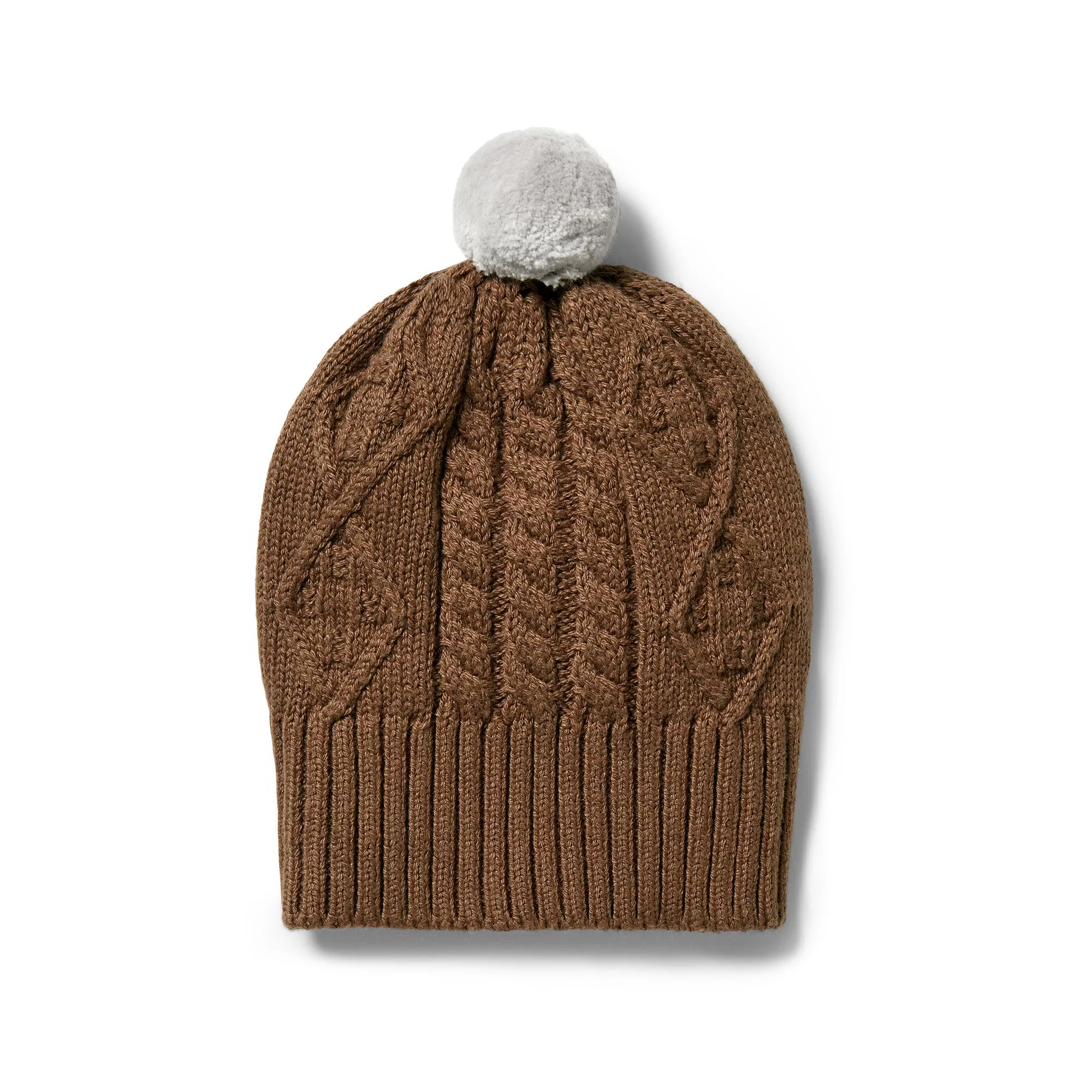 Knitted Cable Beanie, Dijon