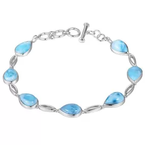 Larimar Teardrop Bracelet