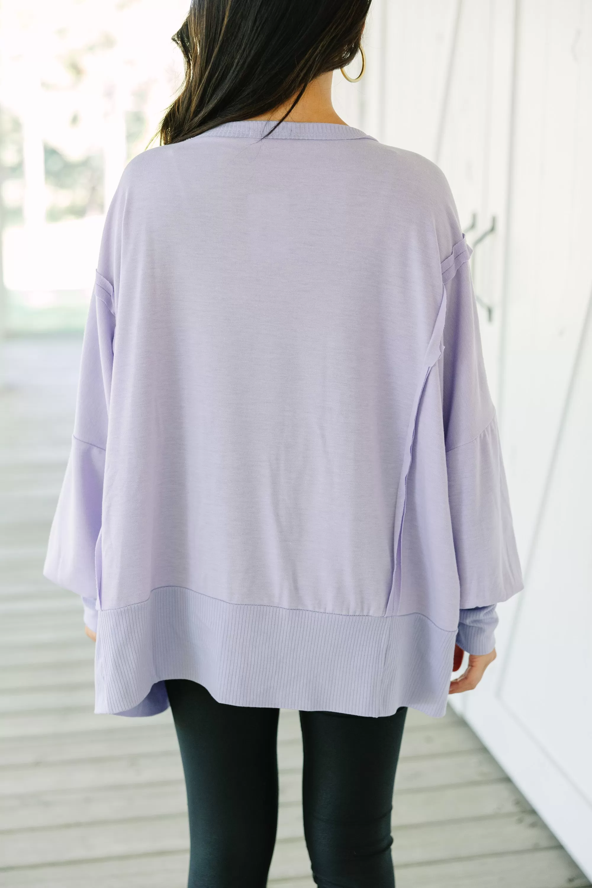 Let's Get Cozy Lavender Purple Pullover