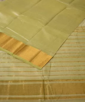 Light green handwoven mangalagiri cotton silk saree