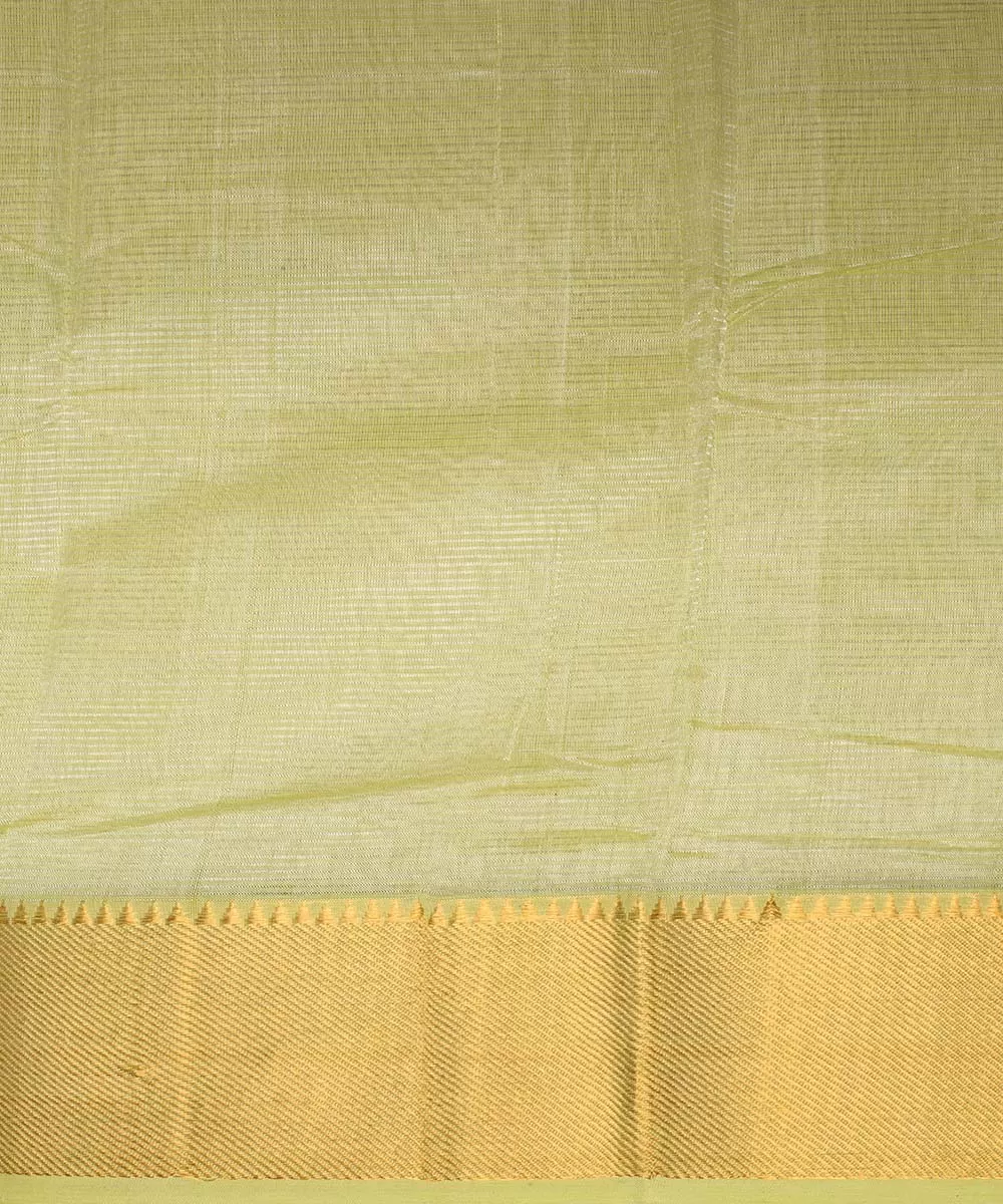 Light green handwoven mangalagiri cotton silk saree