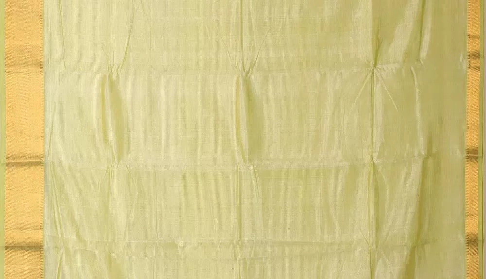 Light green handwoven mangalagiri cotton silk saree