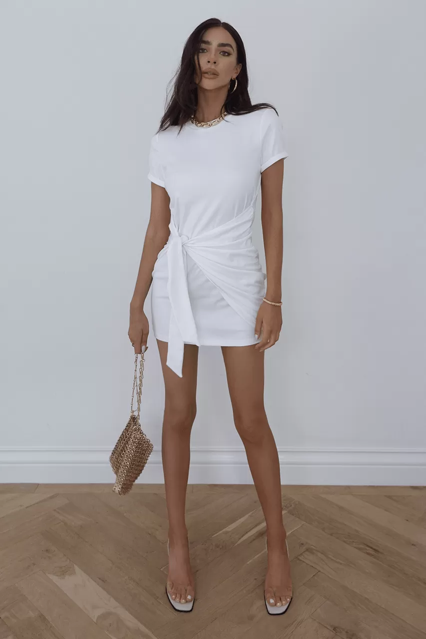 Lila Shirt Dress - White