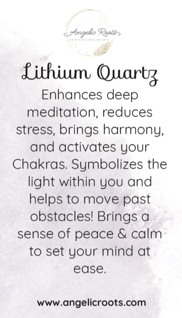 Lithium Quartz Crystal Card