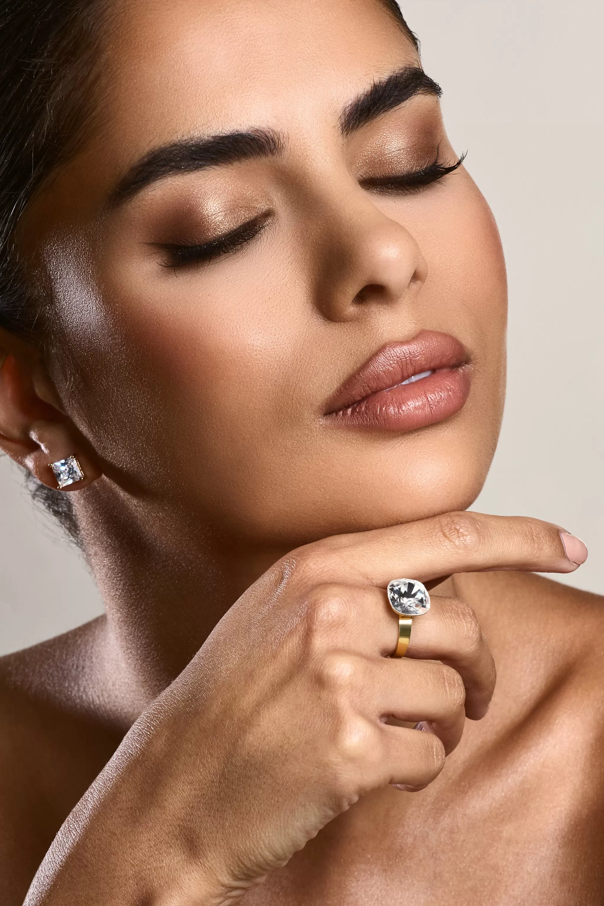 Liza | Gold Adjustable Cushion Cut Ring