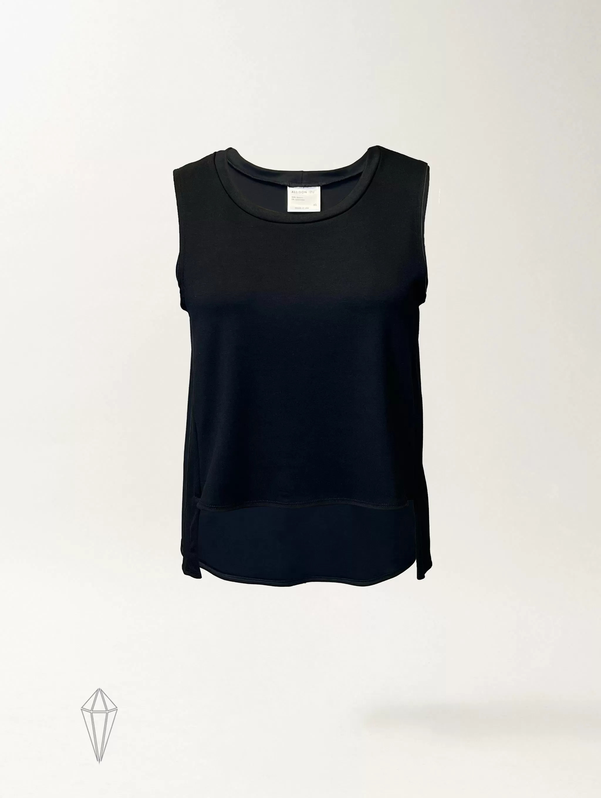 Max Tank - Black Rayon Jersey