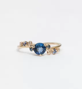 Medium Organic Sapphire Crossover Ring