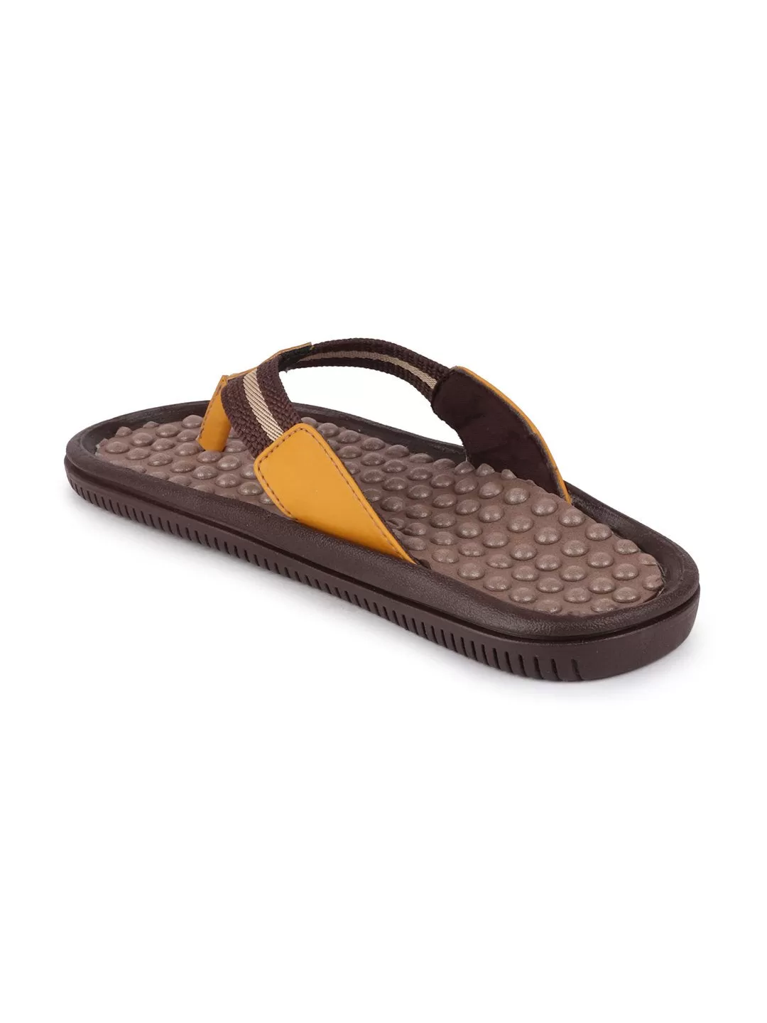 Men Brown/Tan Casual Slip-On Slippers