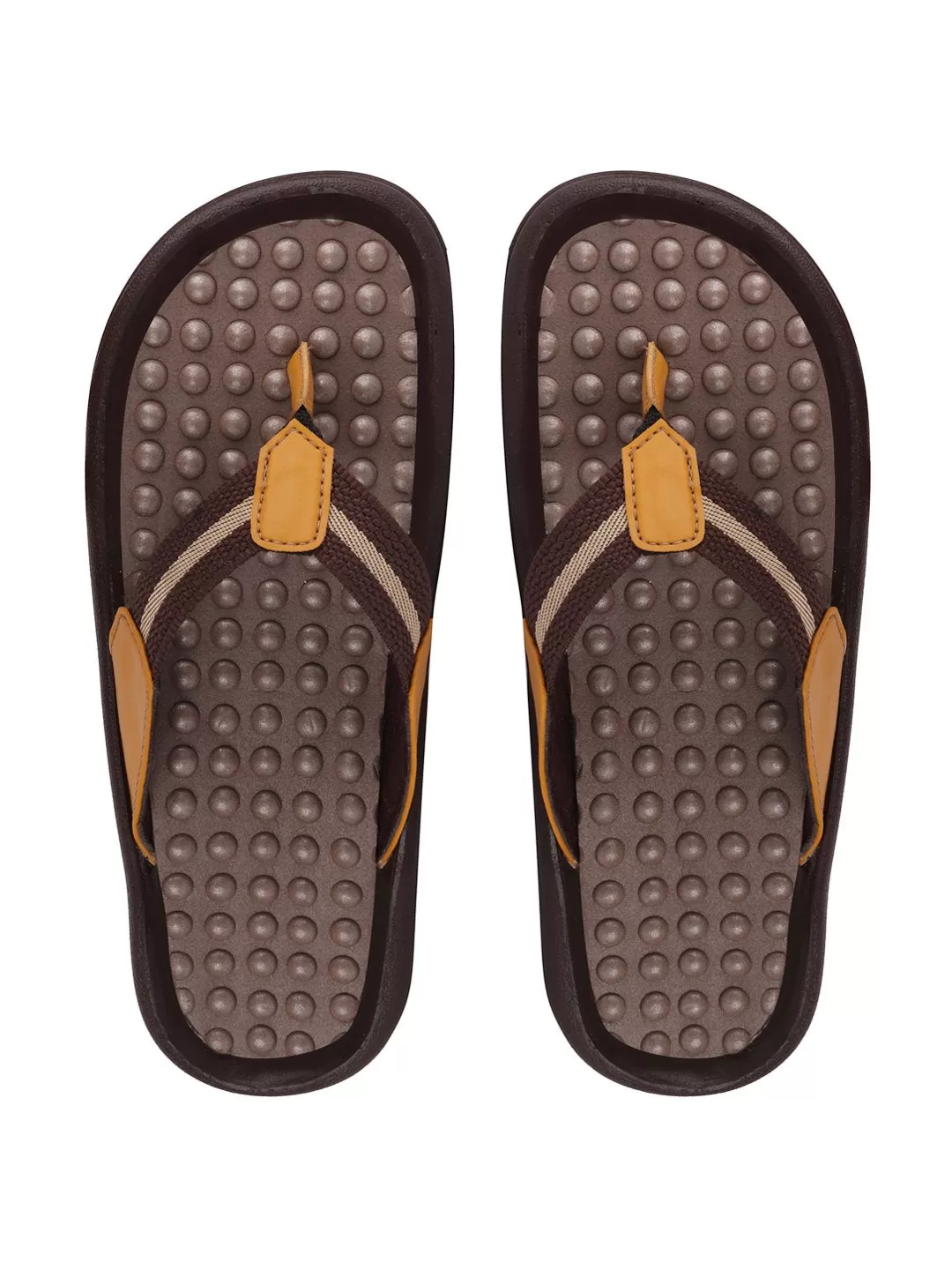 Men Brown/Tan Casual Slip-On Slippers