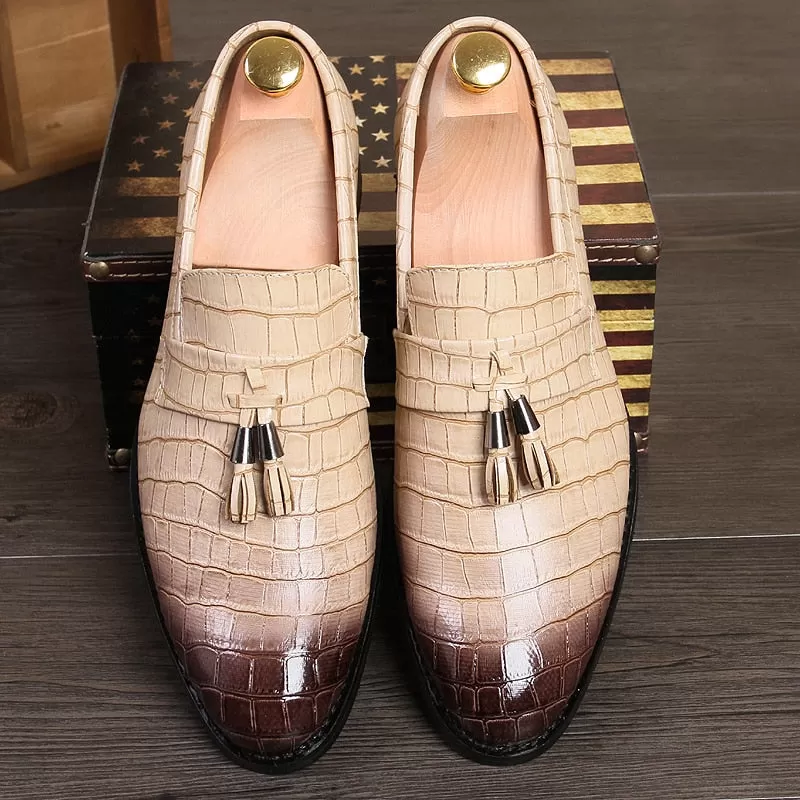 Men's Spring Tassel Moccasins Leather Shoes