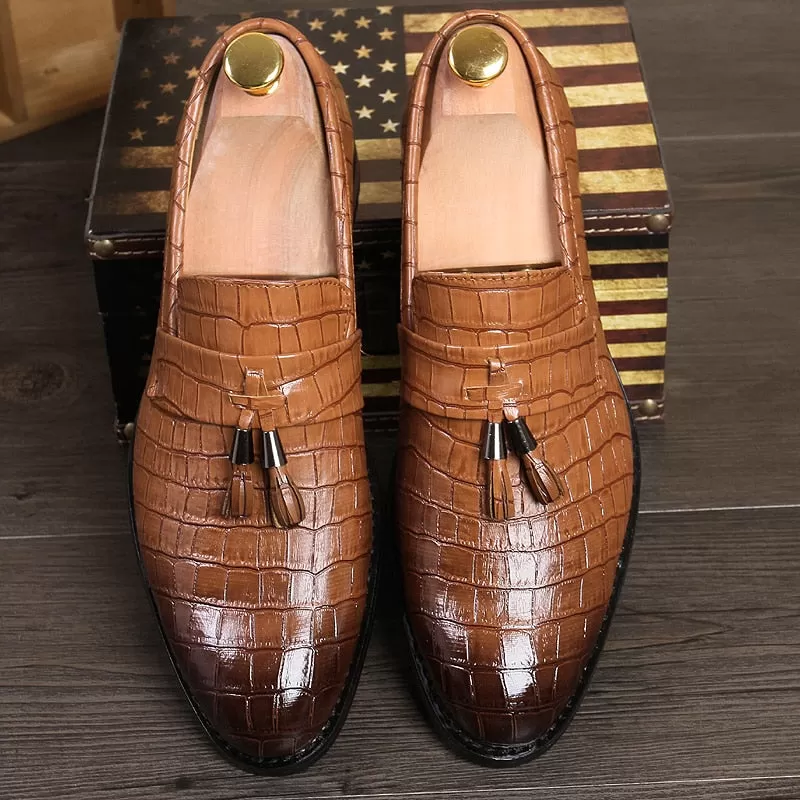 Men's Spring Tassel Moccasins Leather Shoes