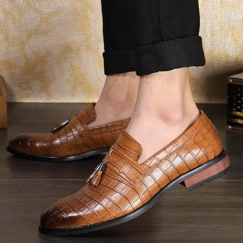 Men's Spring Tassel Moccasins Leather Shoes