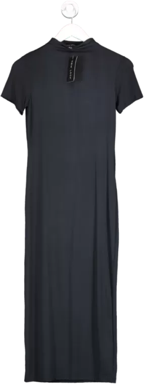 New Look Blue Slinky Turtle Neck Midi Dress UK 8