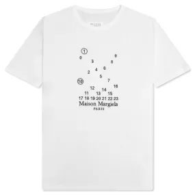 Numeric Logo Mako Cotton T-Shirt - White