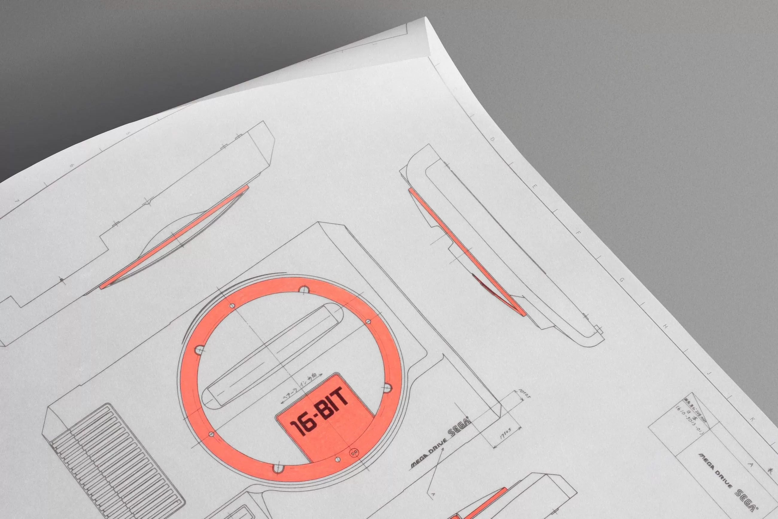 Official Sega Mega Drive Production Drawing Replica