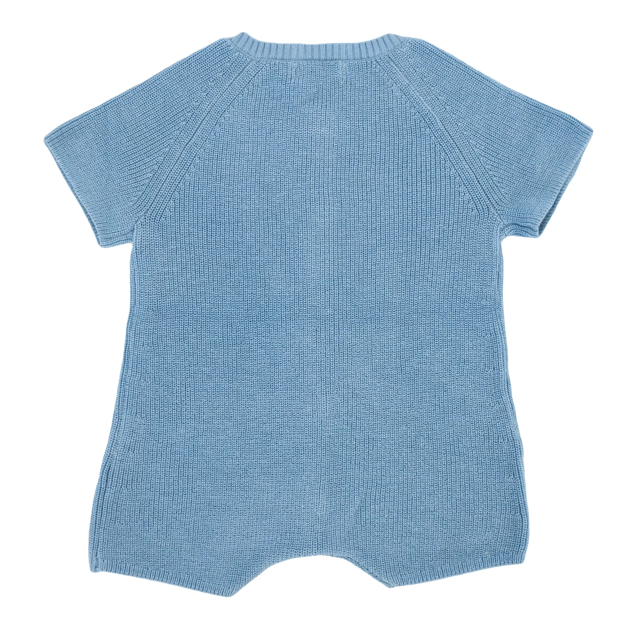 oh baby! Country Club Knitted Romper - Blue