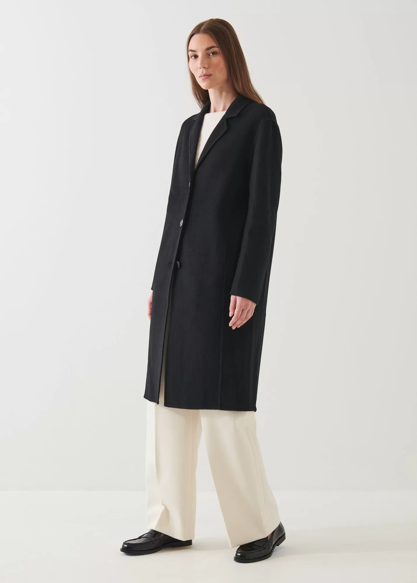 OVERSIZED SINGLE BREASTED WOOL COAT