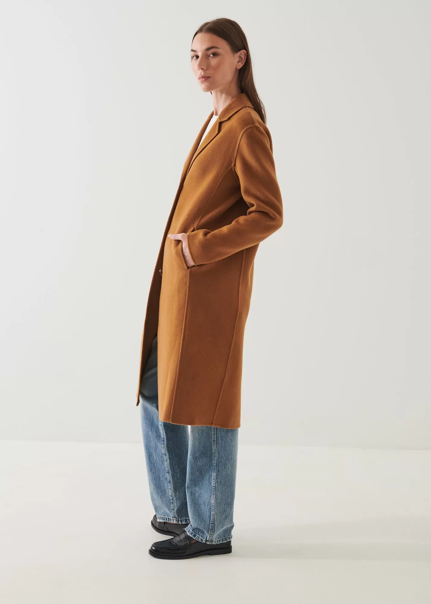 OVERSIZED SINGLE BREASTED WOOL COAT