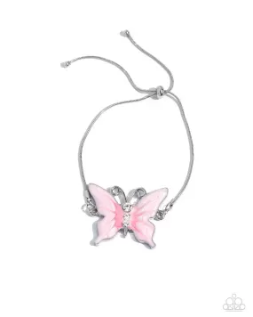 Paparazzi Aerial Adornment Pink Bracelet