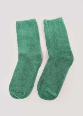 Pim Green Buckle Overankle Socks