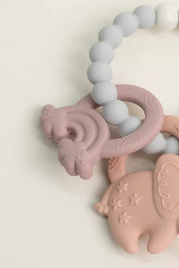 Pink Elephant Teething Ring