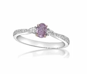 PLEIONE  Oval Cut Fancy Purple Pink Diamond Engagement Ring GIA Certified by Mike Nekta NYC