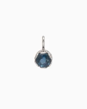 Princess Petroglyph Stone Pendant - London Blue Topaz