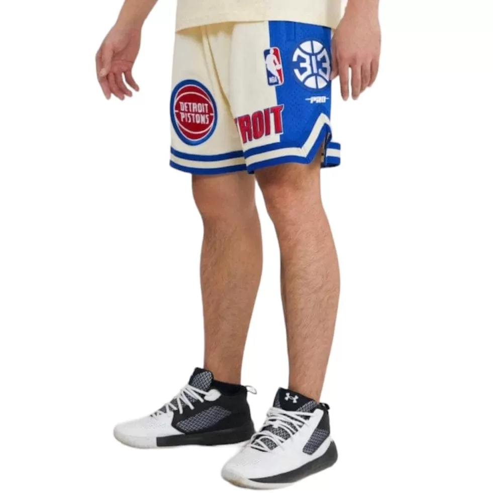 Pro Standard Detroit Pistons Retro Classic Dk 2.0 Short (Eggshell/Royal Blue)