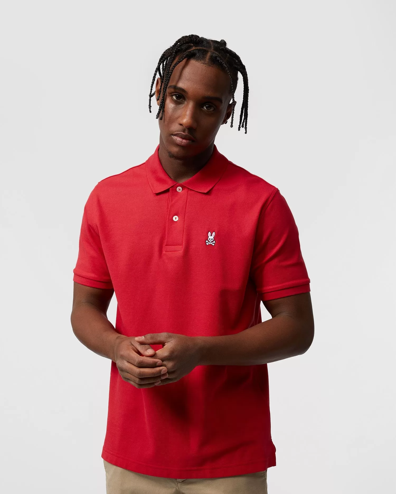 Psycho Bunny Mens Classic Polo - Brilliant Red