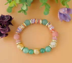 Rainbow Wavy Heishi Bracelet