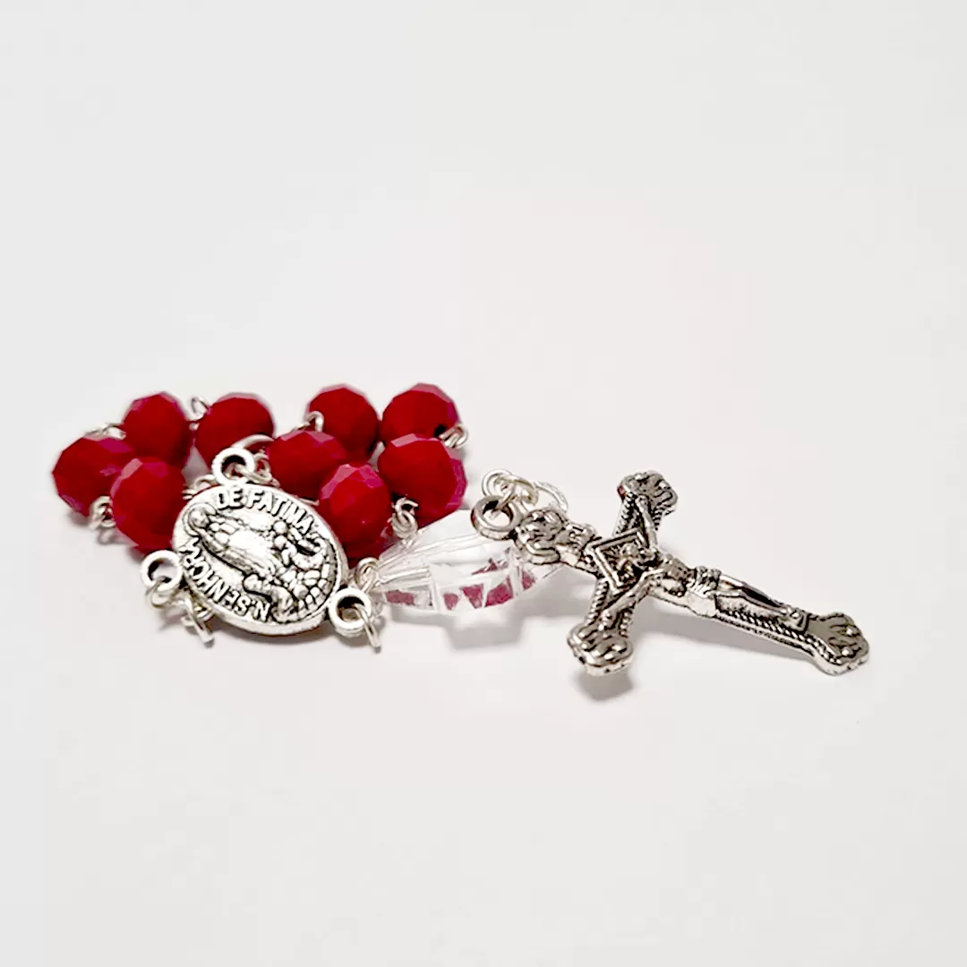 Red Crystal Decade Rosary