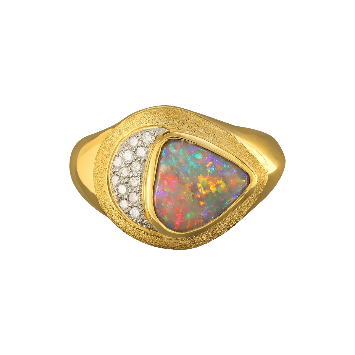 Regal Dark Crystal Opal Ring