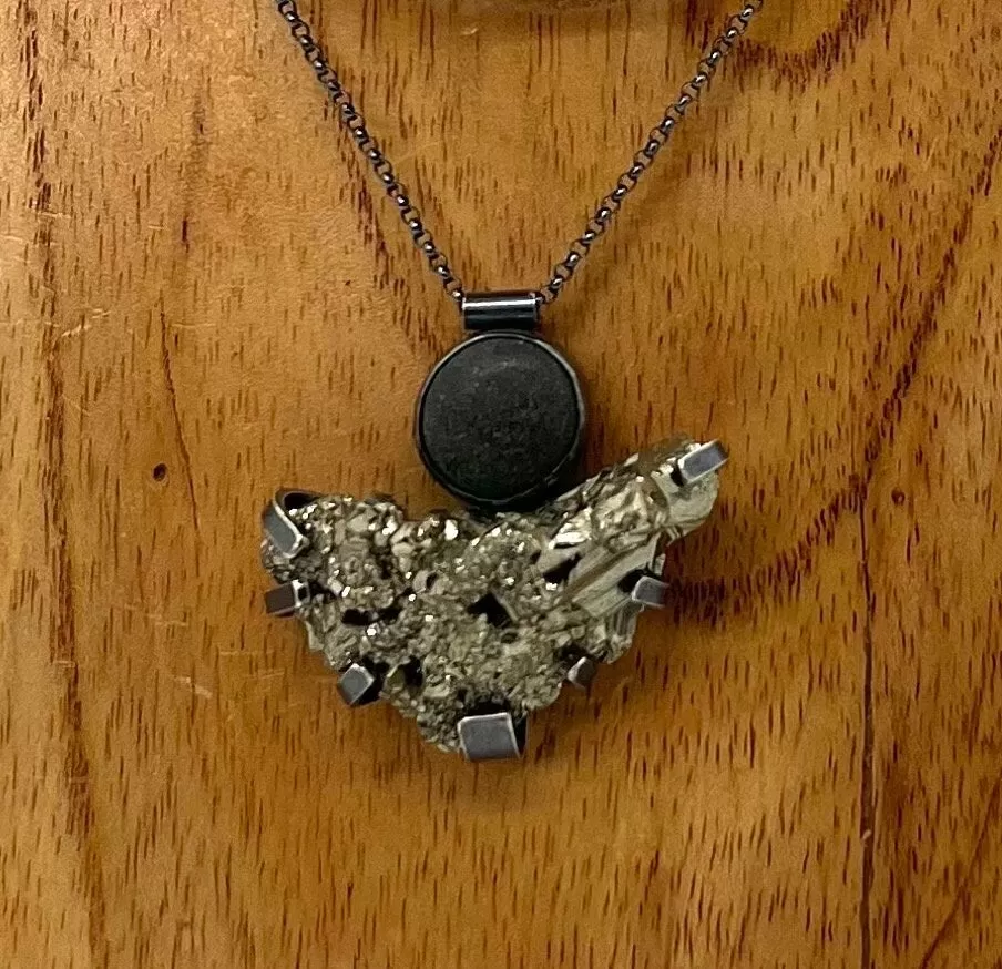 Rock and Pyrite Necklace