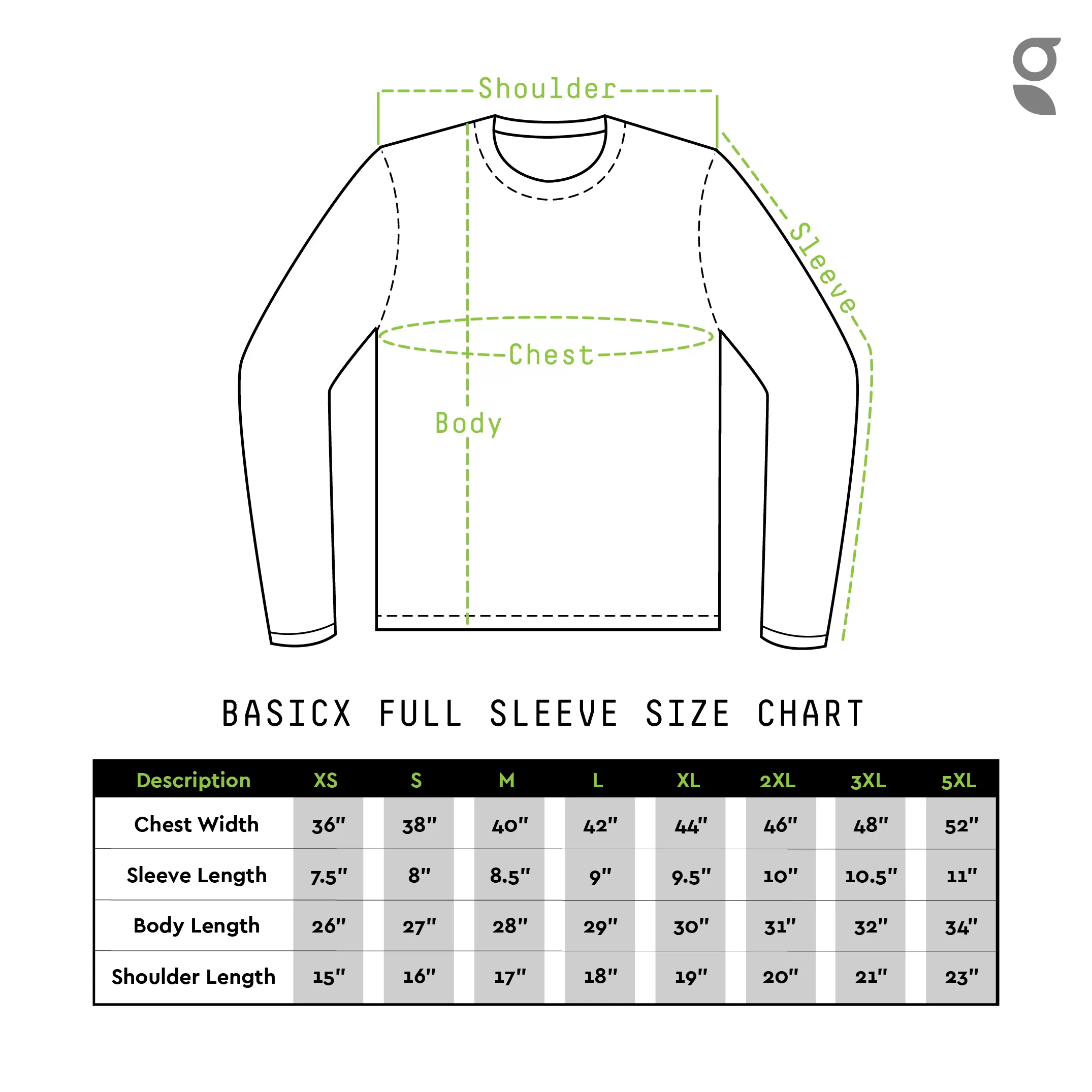 Round Neck Olive Full Sleeve