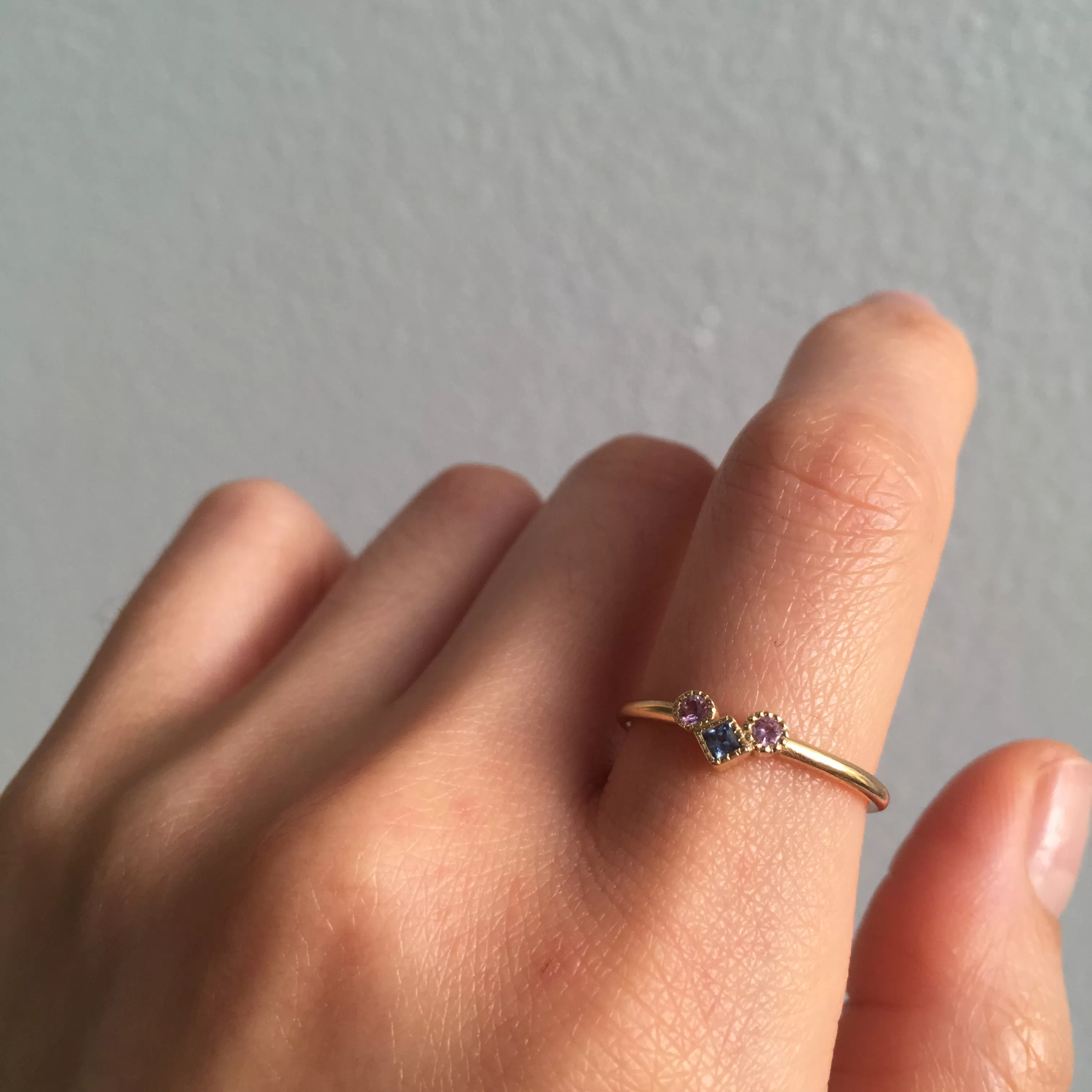 Sapphire Pillar Ring