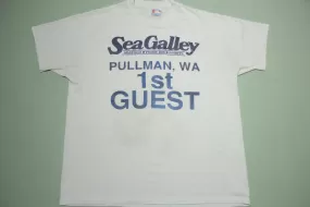 Sea Galley Pullman WA 1st Guest Vintage 80's Grand Opening T-Shirt