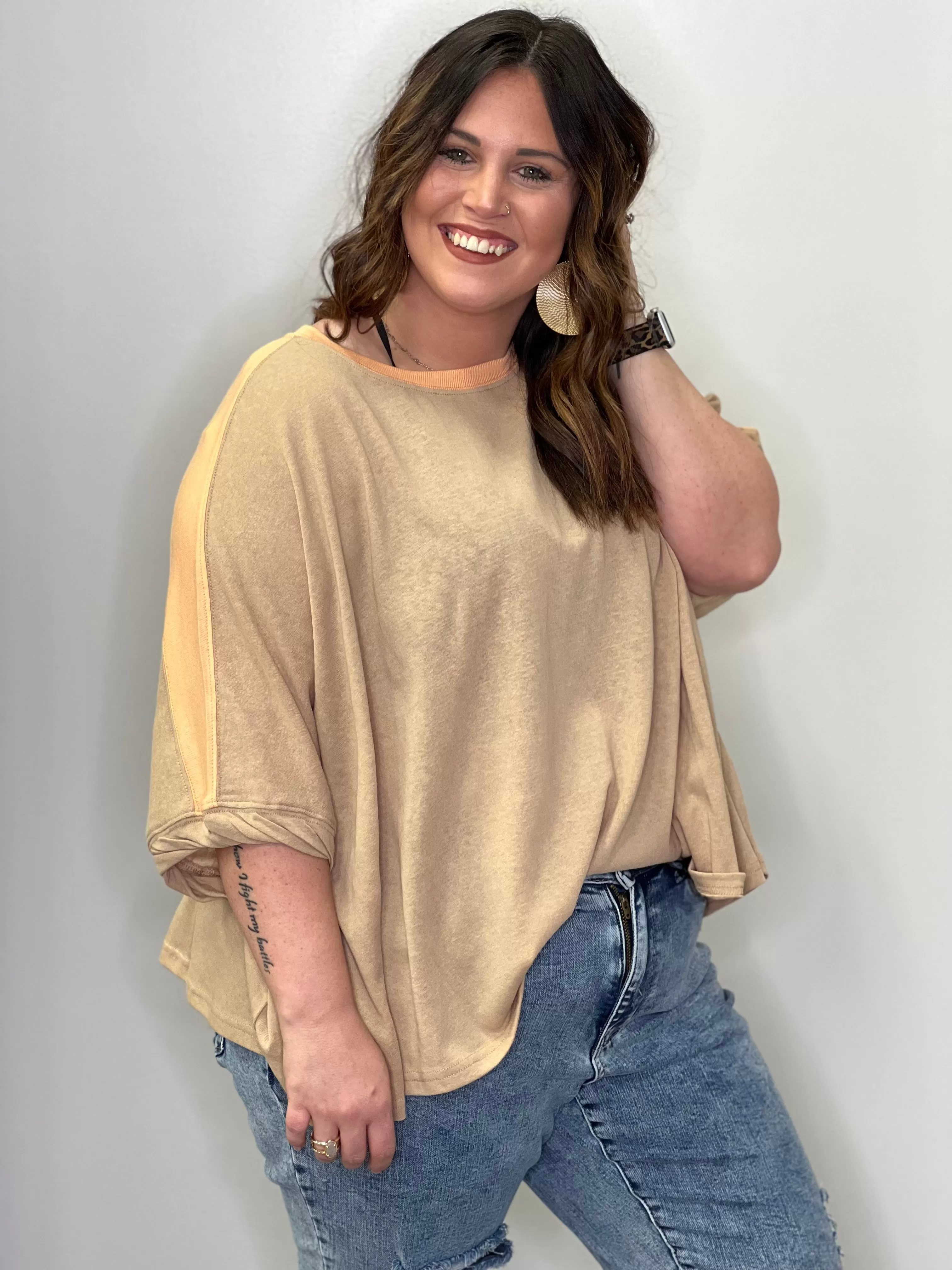 Shanda Lush Oversized Drop Sleeve Tee