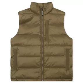 Sherman Convertible Puffer Vest - Olive