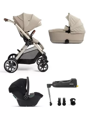 Silver Cross Reef with First Bed Carrycot and Travel Pack - Stone