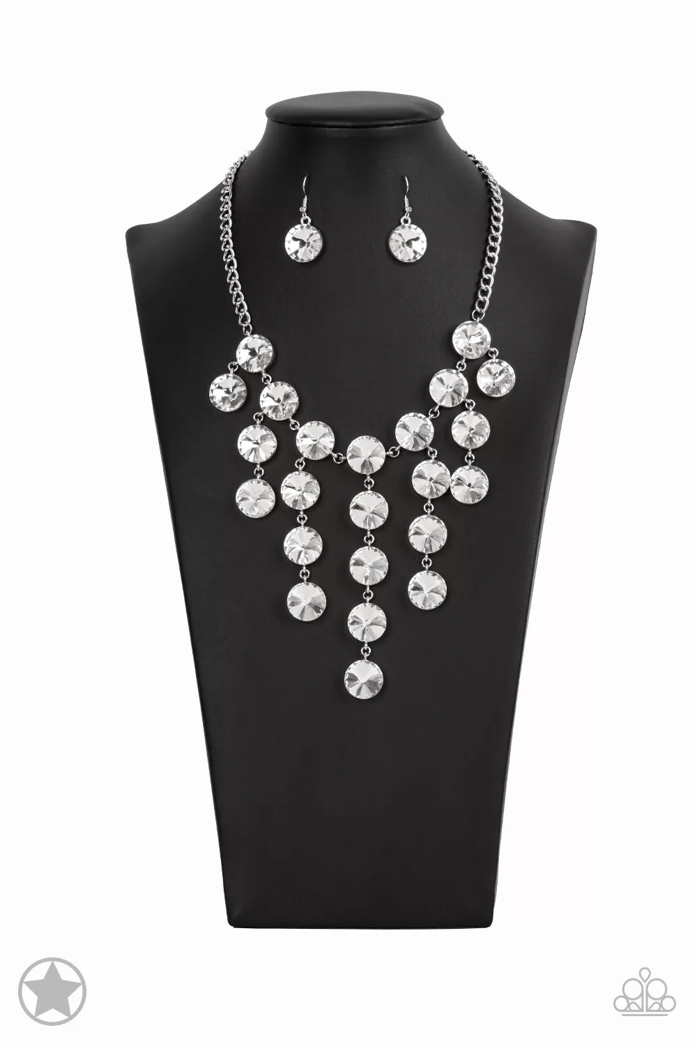 Spotlight Stunner White-Necklace