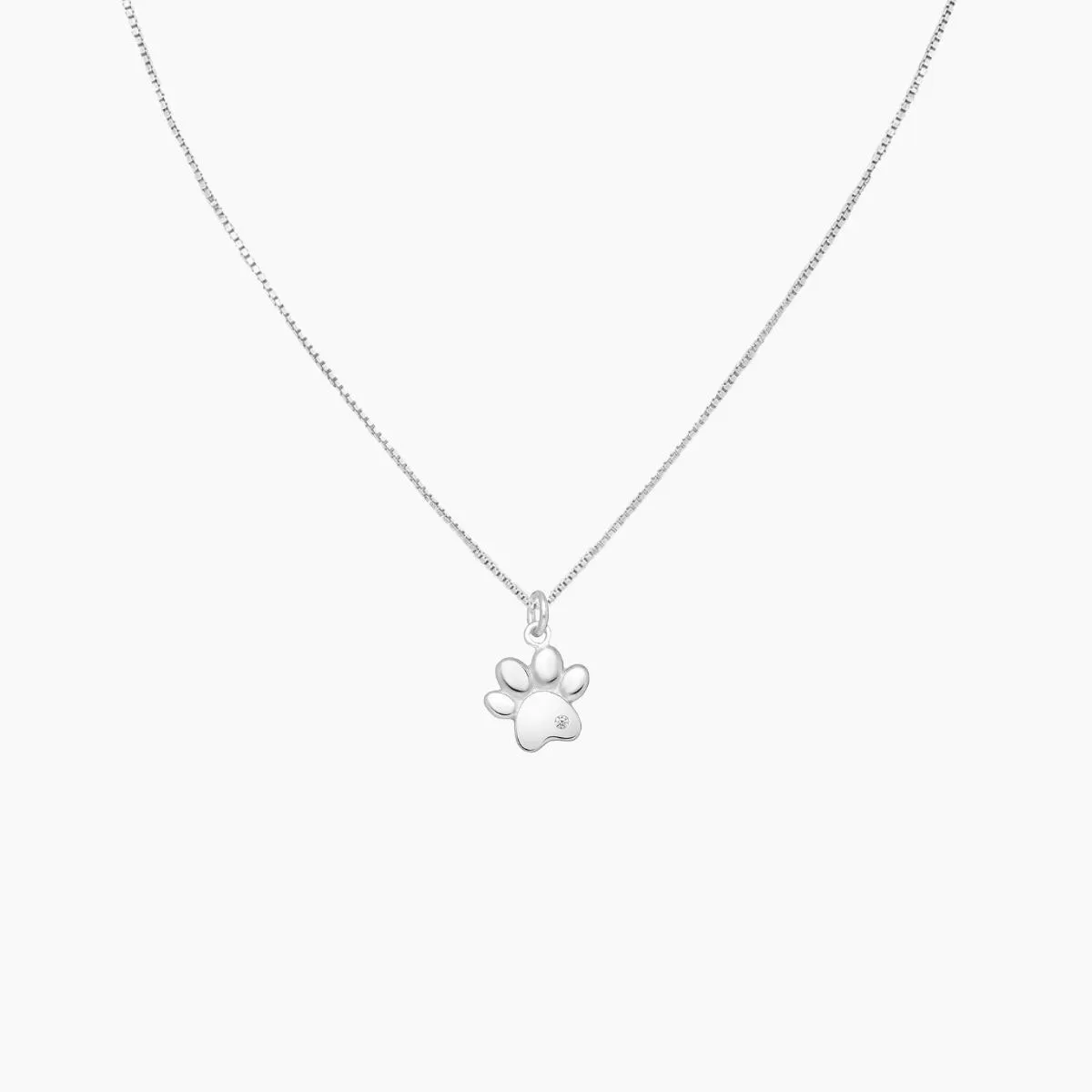 Sterling Silver Paw Pendant Necklace