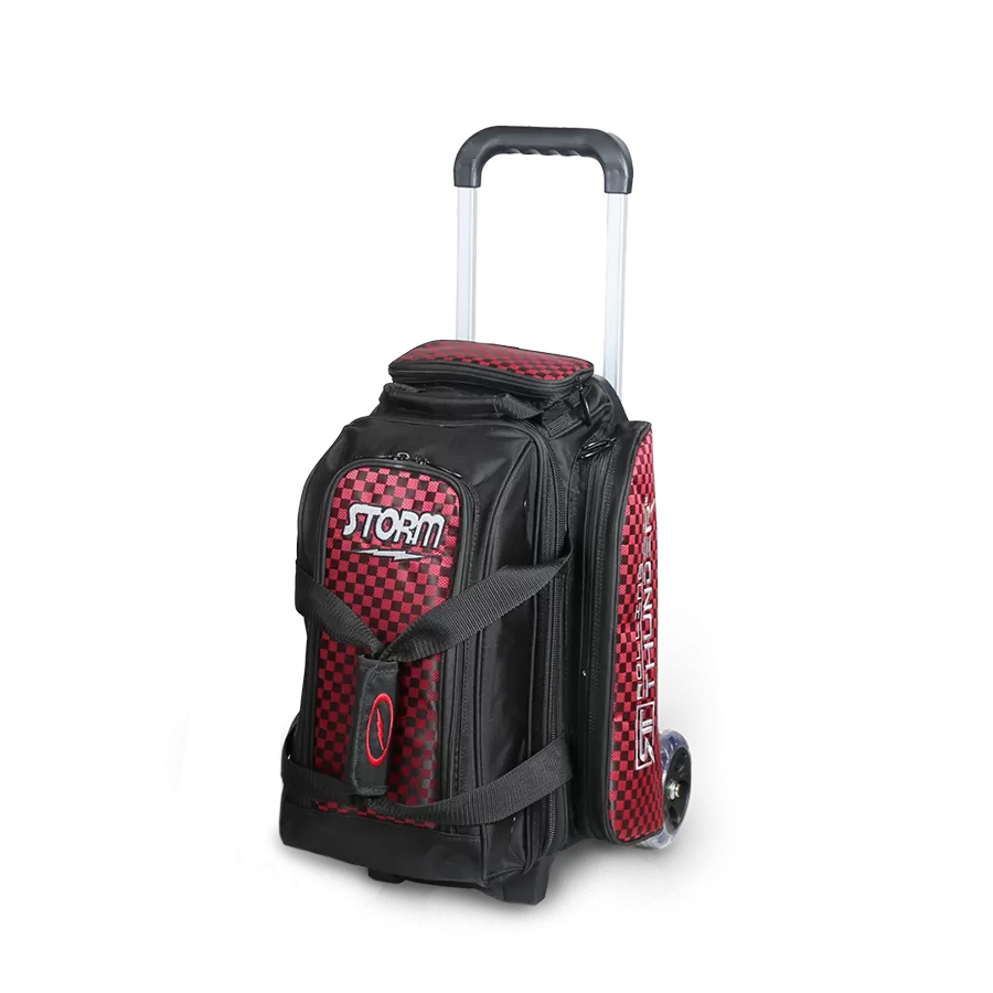 Storm Rolling Thunder 2 Ball Roller Checkered Bowling Bag Red/Black