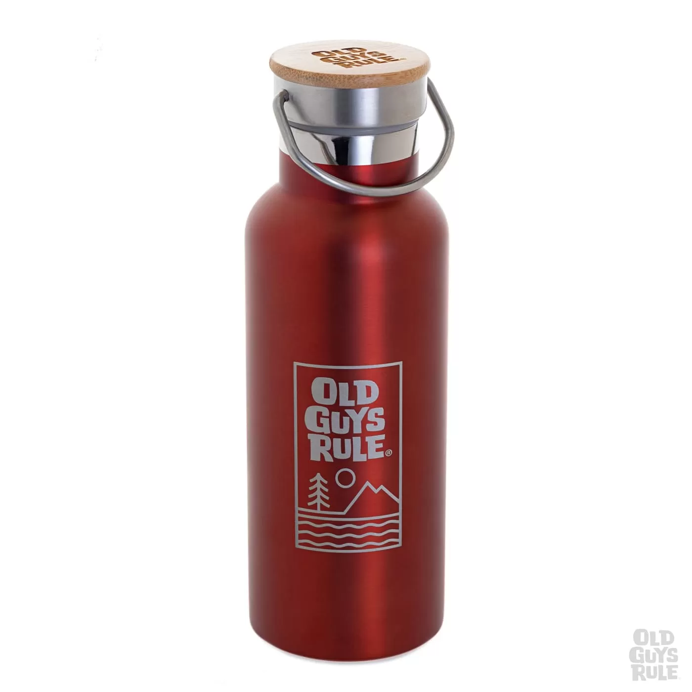 'Summit & Sea' Vacuum Flask - Indium Red