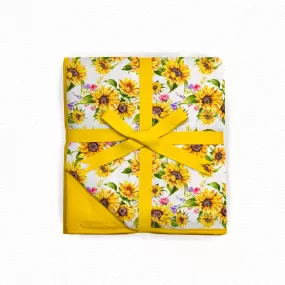 Suns and Roses (Sunflowers) Toddler Triple Layer Blanket