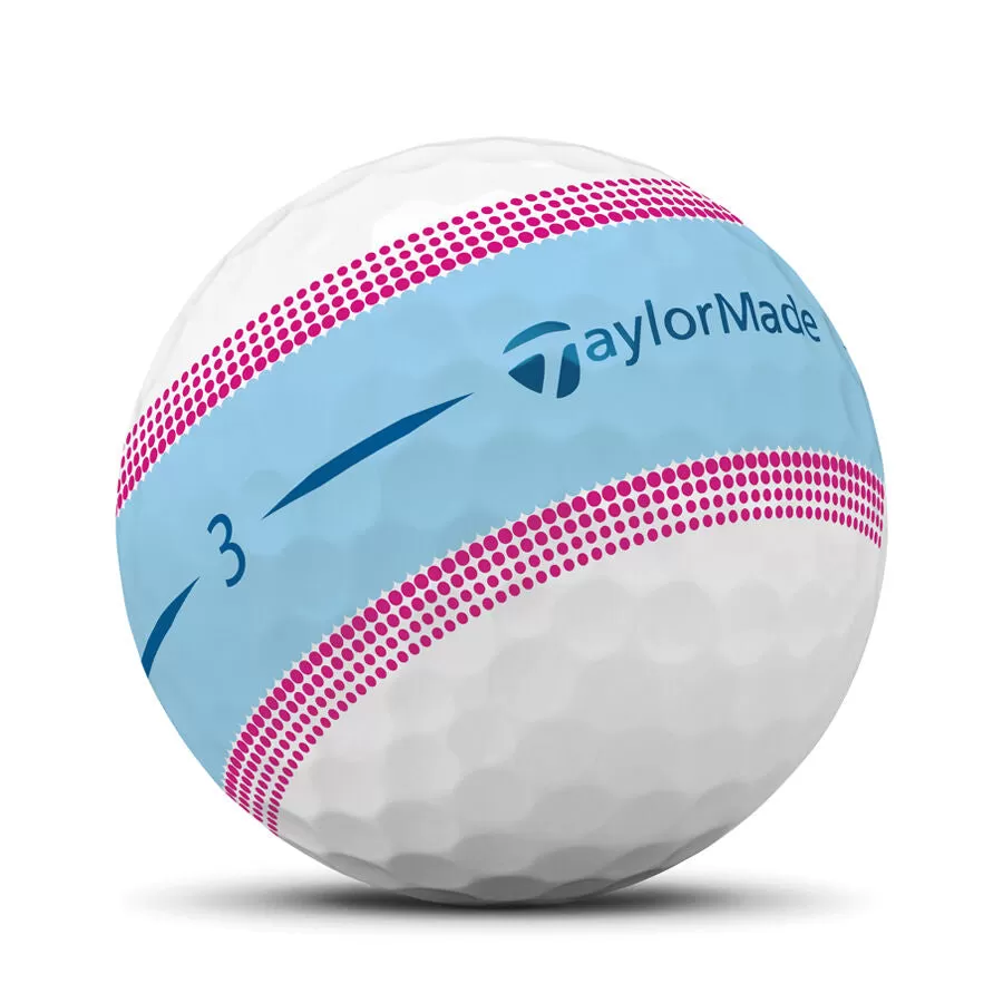 Taylormade Tour Response Stripe Blue/Pink Golf Balls (1 Dozen)