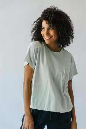 The Fallbrook Pocket Detail Tee in Sage